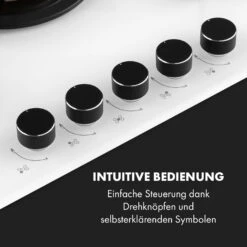 Goldflame 5 Gaskochfeld 5-flammig Messing-Brenner Glaskeramik -Klarstein Verkaufsgeschäft 10035615 de 0004 logo