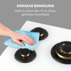 Goldflame 5 Gaskochfeld 5-flammig Messing-Brenner Glaskeramik -Klarstein Verkaufsgeschäft 10035615 de 0008 logo