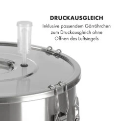 Gärkeller Pro XL Fermentierkessel 60 Liter Ablassventil 304-Edelstahl -Klarstein Verkaufsgeschäft 10035622 de 0004 logo