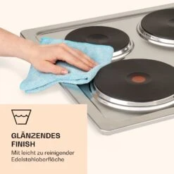 Appetito 4 Elektrokochfeld 4 Platten 6 Stufen 5500 Watt Edelstahl -Klarstein Verkaufsgeschäft 10035702 de 0005 logo