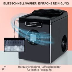 Icemeister 2G Eiswürfelmaschine 12kg/24h LC-Display Edelstahl -Klarstein Verkaufsgeschäft 10035712 de 0005 usp