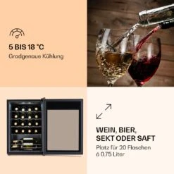 Ultimo 20 Uno Weinkühlschrank 53l Touch-Bedienfeld 131W 5-18°C 13 Ultimo 20 Uno Weinkühlschrank 53l Touch-Bedienfeld 131W 5-18°C -Klarstein Verkaufsgeschäft 10035778 de 0003 logo
