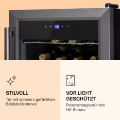 Ultimo 20 Uno Weinkühlschrank 53l Touch-Bedienfeld 131W 5-18°C 14 Ultimo 20 Uno Weinkühlschrank 53l Touch-Bedienfeld 131W 5-18°C -Klarstein Verkaufsgeschäft 10035778 de 0004 logo