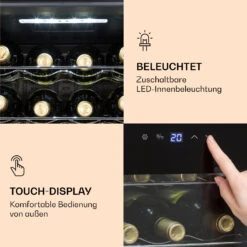Ultimo 20 Uno Weinkühlschrank 53l Touch-Bedienfeld 131W 5-18°C 15 Ultimo 20 Uno Weinkühlschrank 53l Touch-Bedienfeld 131W 5-18°C -Klarstein Verkaufsgeschäft 10035778 de 0005 logo