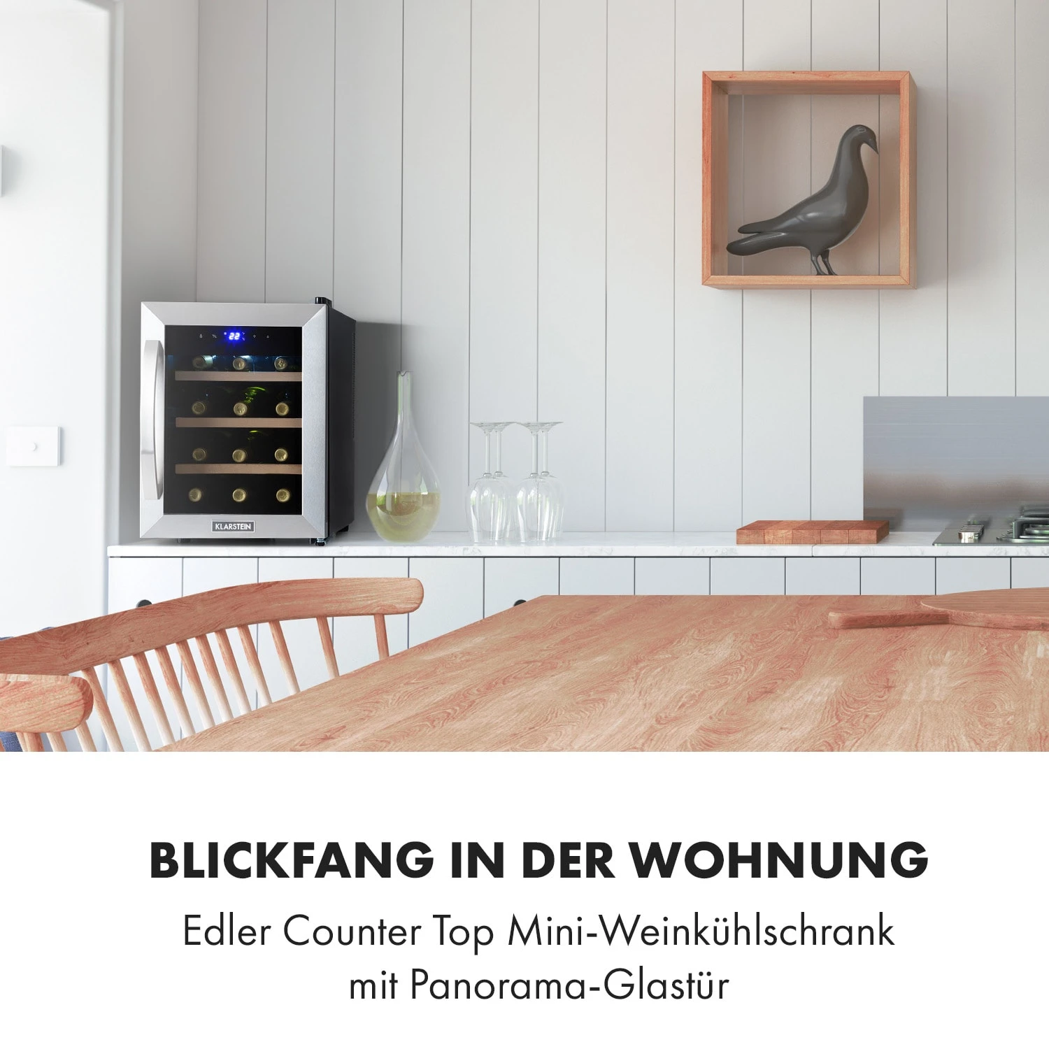 Reserva 12 Uno Weinkühlschrank 12 Flaschen 31 Liter Edelstahl 4 Reserva 12 Uno Weinkühlschrank 12 Flaschen 31 Liter Edelstahl – Bild 2