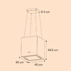 Kronleuchter Inselabzugshaube 596m³/h LED-Panel EEK A 16 Kronleuchter Inselabzugshaube 596m³/h LED-Panel EEK A -Klarstein Verkaufsgeschäft 10035975 yy 0007 logo