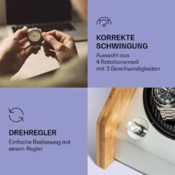 Garonne 2 Uhrenbeweger 1 Drehteller 2 Uhren 3 Speeds 4 Modi Bambus -Klarstein Verkaufsgeschäft 10036041 de 0003 logo