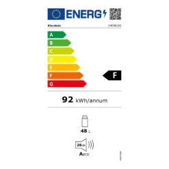 Klarstein El Presidente 48 Zigarren-Humidor 48L 3 Einschübe 1 Fach Zedernholz -Klarstein Verkaufsgeschäft 10036103 energy label