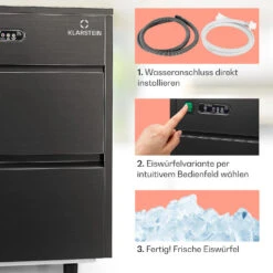 Powericer XL Eiswürfelmaschine 20 Kg/Tag 145 Watt 12 Powericer XL Eiswürfelmaschine 20 Kg/Tag 145 Watt -Klarstein Verkaufsgeschäft 10036152 de 0004 usp