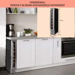 Vinovilla 7 Built-in Uno Einbau-Weinkühlschrank Glas Edelstahl -Klarstein Verkaufsgeschäft 10036179 DE 0006 usp