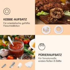 Mighty Mince Elektrischer Fleischwolf 500 - 1361 Watt 3 Lochscheiben 13 Mighty Mince Elektrischer Fleischwolf 500 - 1361 Watt 3 Lochscheiben -Klarstein Verkaufsgeschäft 10036478 de 0004 logo