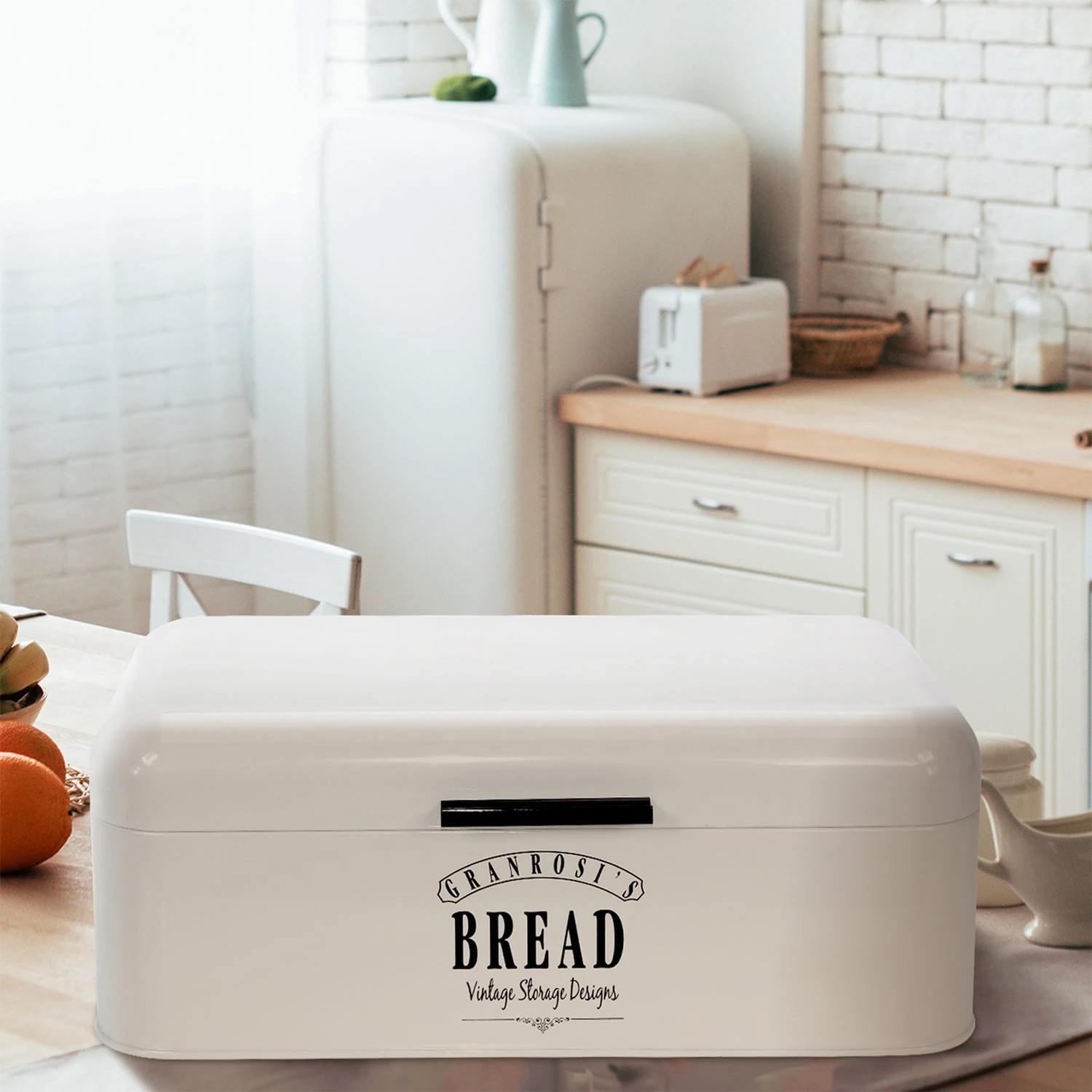 Delaware Brotkasten Metall 42x16x24,5 Cm Klappdeckel Lüftungslöcher 6 Delaware Brotkasten Metall 42x16x24,5 Cm Klappdeckel Lüftungslöcher – Bild 4