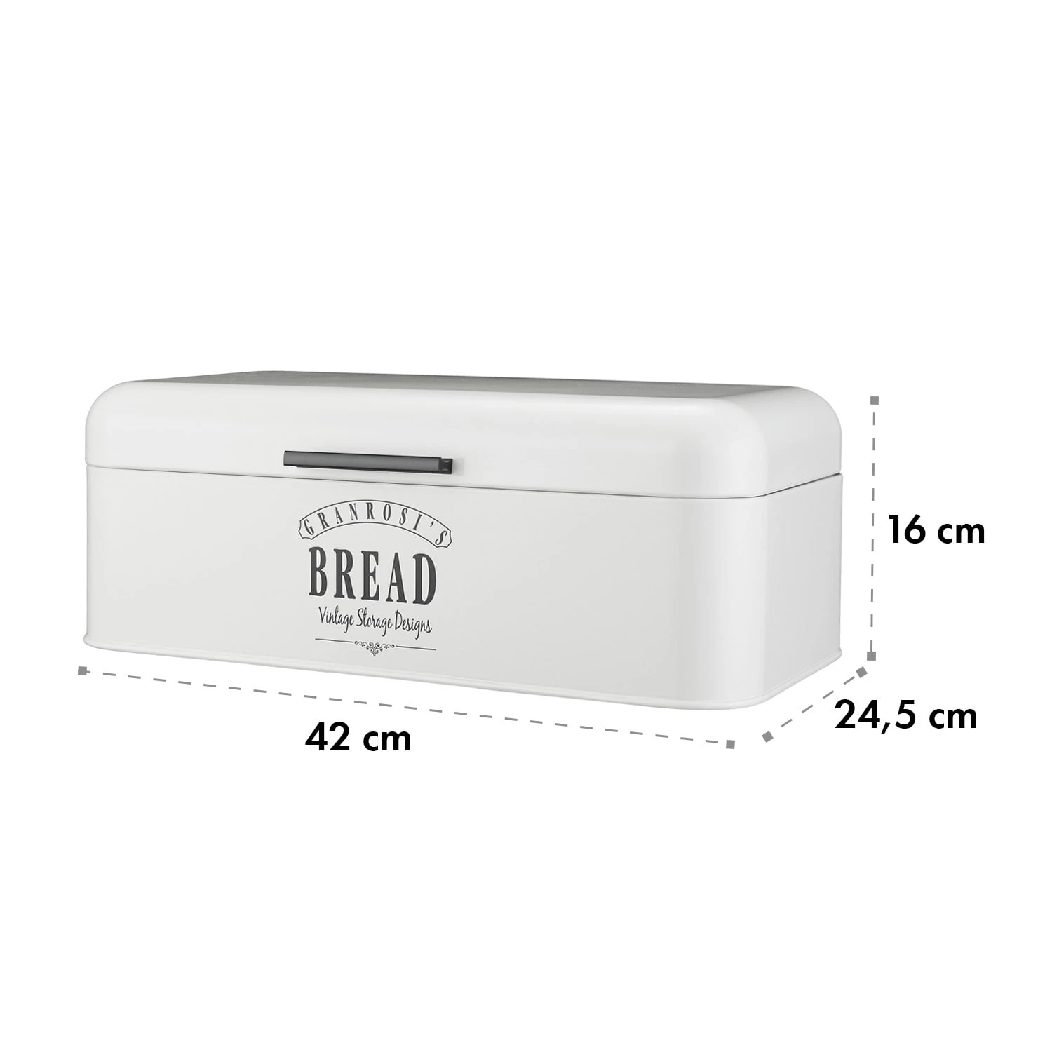 Delaware Brotkasten Metall 42x16x24,5 Cm Klappdeckel Lüftungslöcher 9 Delaware Brotkasten Metall 42x16x24,5 Cm Klappdeckel Lüftungslöcher – Bild 7