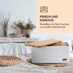 Oklahoma Brotkasten Metall 35,5x15,5x23 Cm Bambus-Deckel Schneidebrett -Klarstein Verkaufsgeschäft 10037444 de 0004 logo
