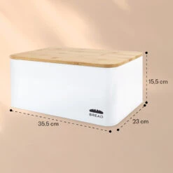 Oklahoma Brotkasten Metall 35,5x15,5x23 Cm Bambus-Deckel Schneidebrett -Klarstein Verkaufsgeschäft 10037444 yy 0005 logo