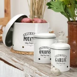 Georgia Vorratsbehälter 3er-Set Emaille-Stahlblech Vintage Rostfrei -Klarstein Verkaufsgeschäft 10037447 yy 0004 logo