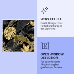 Wonderwall Air Art Smart Infrarotheizung Schwarze Blume 60x60cm 350W -Klarstein Verkaufsgeschäft 10037830 de 0006 logo