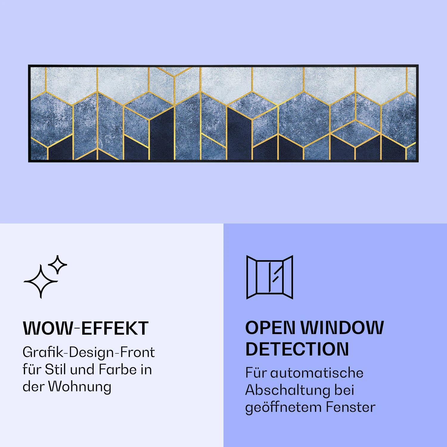 Wonderwall Air Art Smart Infrarotheizung Blaue Linie 120x30cm 350W 8 Wonderwall Air Art Smart Infrarotheizung Blaue Linie 120x30cm 350W – Bild 6