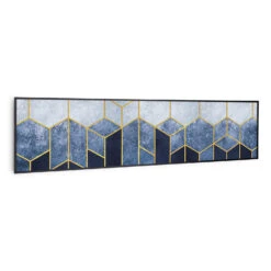 Wonderwall Air Art Smart Infrarotheizung Blaue Linie 120x30cm 350W