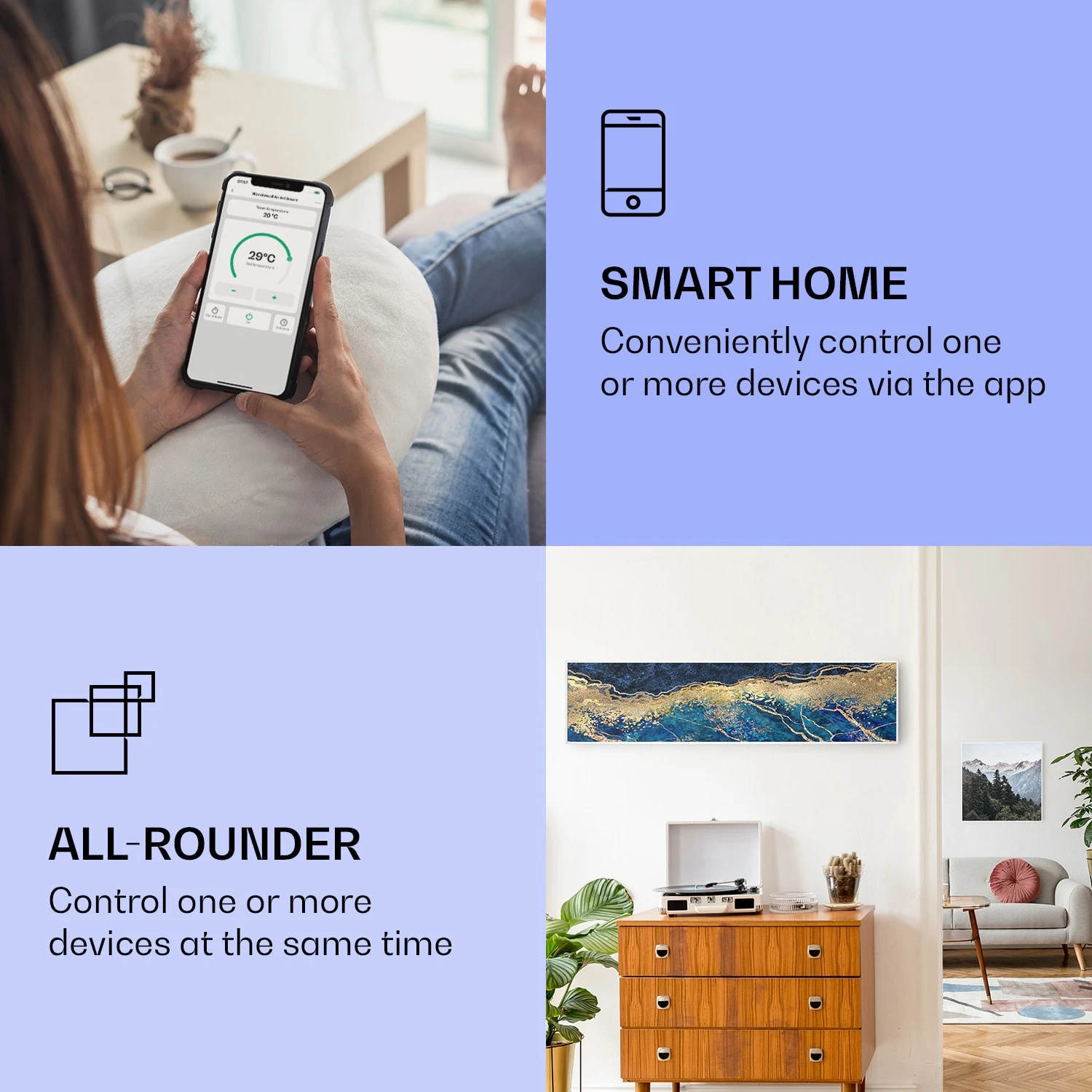 Wonderwall Air Art Smart Infrarotheizung Blauer Marmor 120x30cm 350W 4 Wonderwall Air Art Smart Infrarotheizung Blauer Marmor 120x30cm 350W – Bild 2