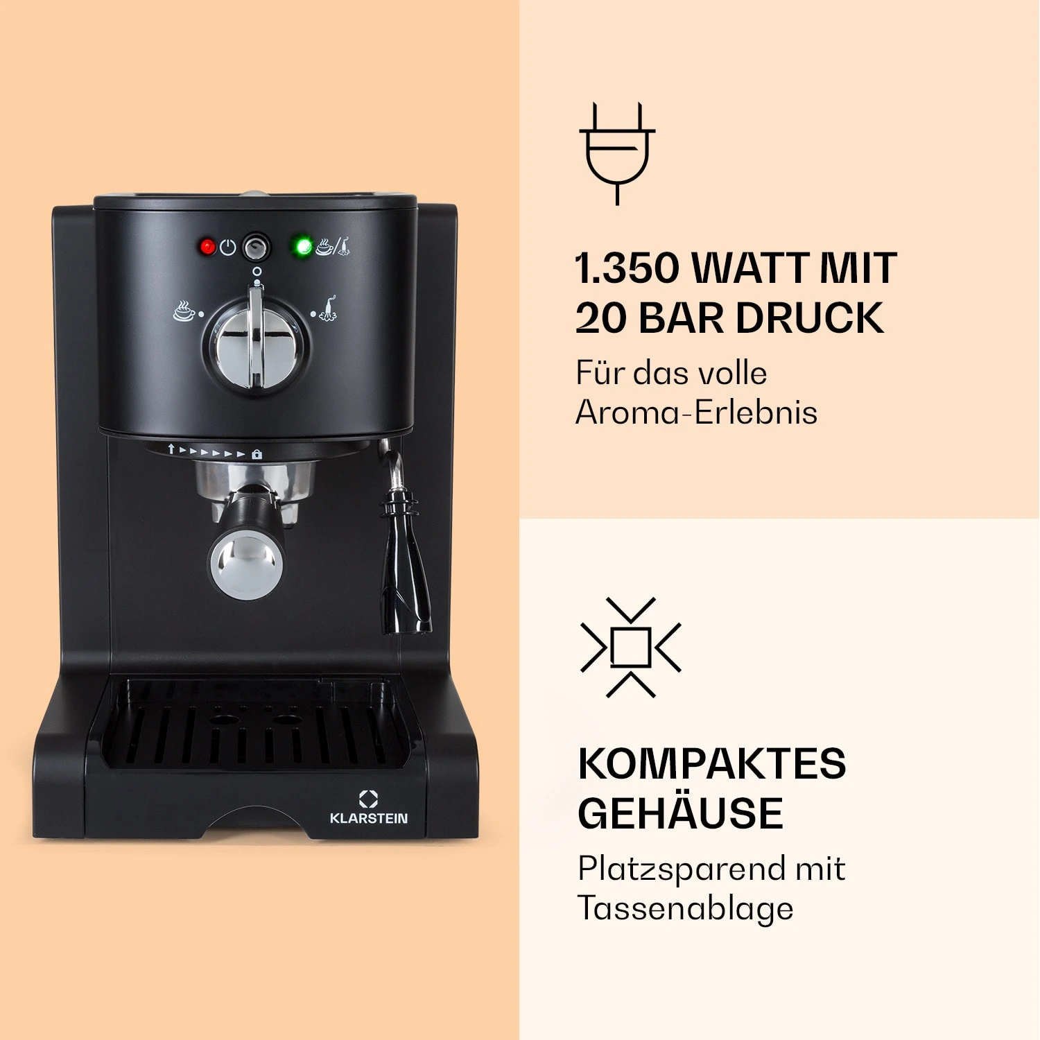 Passionata 20 Espressomaschine 20 Bar 6 Tassen 1,25 Liter Milchschaum 5 Passionata 20 Espressomaschine 20 Bar 6 Tassen 1,25 Liter Milchschaum – Bild 3