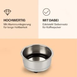 Passionata Espressomaker Siebträger Aluminiumlegierung Zubehör -Klarstein Verkaufsgeschäft 10037856 de 0003 logo