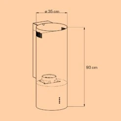 Barella Dunstabzugshaube 35,5 X 93,5 X 43 Cm Umluft 557 M³/h LED Aktivkohlefilter -Klarstein Verkaufsgeschäft 10037865 yy 0006 logo
