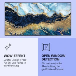 Wonderwall Air Art Smart Infrarotheizung Blauer Marmor 120x60cm 700W -Klarstein Verkaufsgeschäft 10037911 de 0006 logo