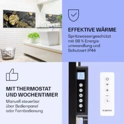 Wonderwall Air Art Smart Infrarotheizung Schwarzes Blatt 120x60cm 700W 13 Wonderwall Air Art Smart Infrarotheizung Schwarzes Blatt 120x60cm 700W -Klarstein Verkaufsgeschäft 10037921 de 0004 logo
