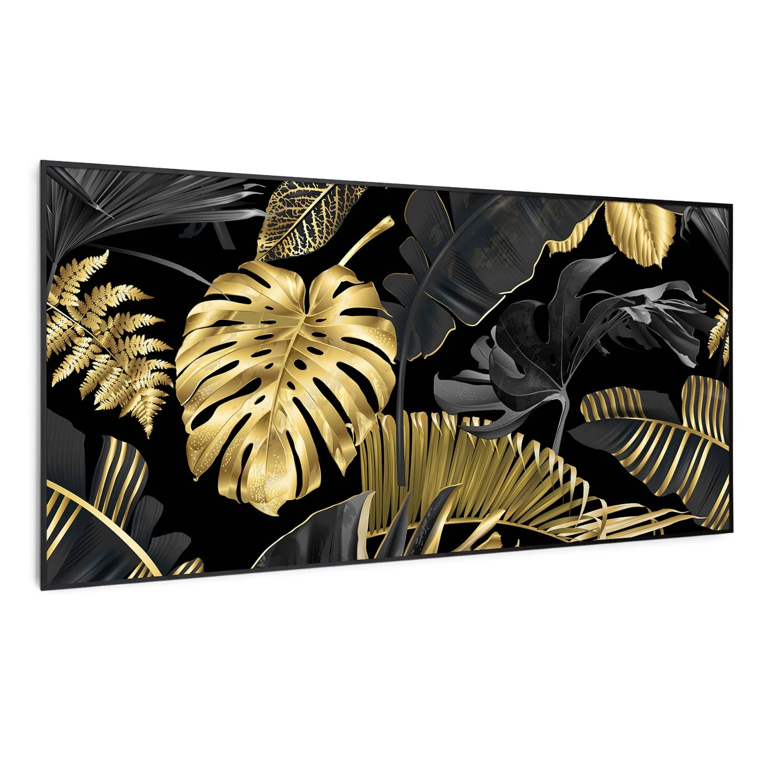 Wonderwall Air Art Smart Infrarotheizung Schwarzes Blatt 120x60cm 700W 3 Wonderwall Air Art Smart Infrarotheizung Schwarzes Blatt 120x60cm 700W