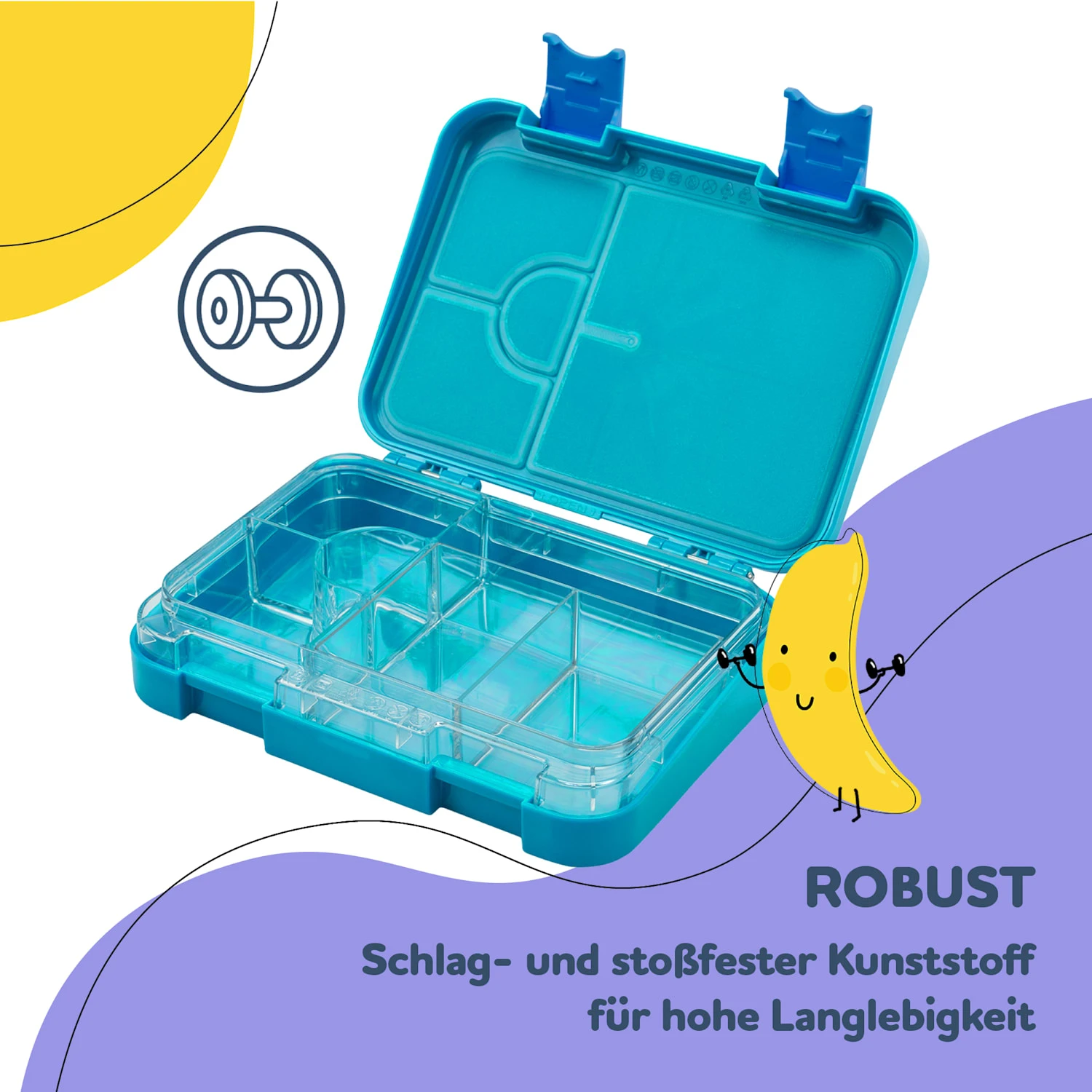 Schmatzfatz Junior Lunchbox 6 Fächer 21,3 X 15 X 4,5 Cm (BxHxT) 8 Schmatzfatz Junior Lunchbox 6 Fächer 21,3 X 15 X 4,5 Cm (BxHxT) – Bild 6