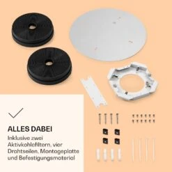 Skyfall Smart Inselabzugshaube Ø45cm Umluft 402m³/h LED -Klarstein Verkaufsgeschäft 10037973 de 0006 logo