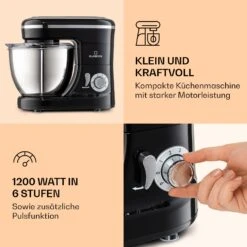 Bella Mini Rührmaschine 1200 W 6 Stufen 4 Liter Edelstahl Pulsfunktion -Klarstein Verkaufsgeschäft 10037980 de 0003 logo