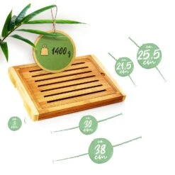 Brotschneidebrett Mit Krümelfach Bambus 38 X 3 X 25,5 Cm (BxHxT) Recycelbar -Klarstein Verkaufsgeschäft 10038056 yy 0008 logo