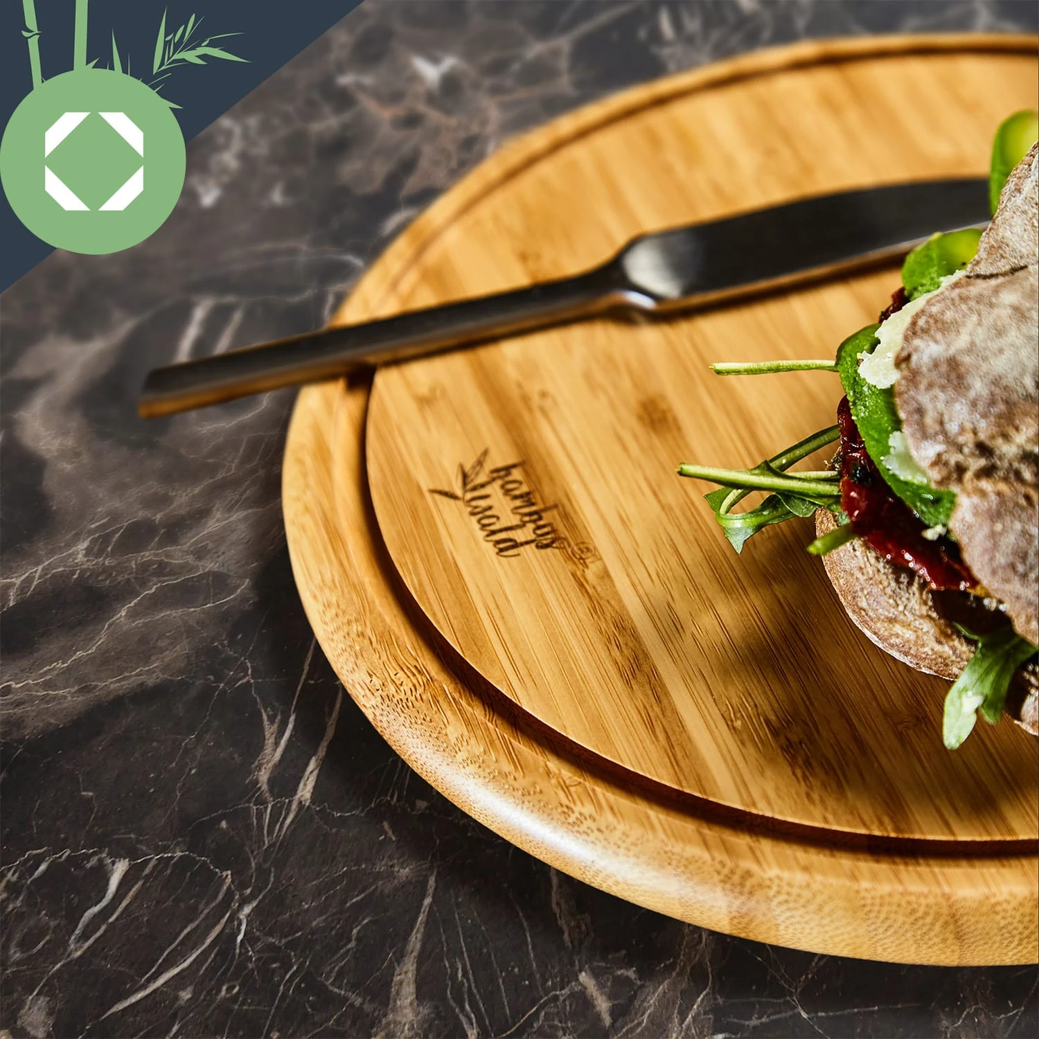 3er-Set Bambus-Frühstücksbrett Rund 25 X 1,6 X Cm (ØxH) Pflegeleicht 7 3er-Set Bambus-Frühstücksbrett Rund 25 X 1,6 X Cm (ØxH) Pflegeleicht – Bild 5