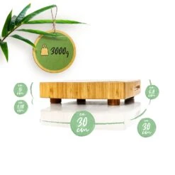 Bambus-Hackbrett 30 X 6,8 X 30 Cm (BxHxT) Standfüße Haltegriff Pflegeleicht -Klarstein Verkaufsgeschäft 10038092 yy 0007 logo