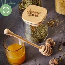 Eckiges Glas Mit Bambusdeckel Luftdicht Mit Silikonring 10x16x10 Cm 1200 Ml -Klarstein Verkaufsgeschäft 10038103 yy 0006 logo