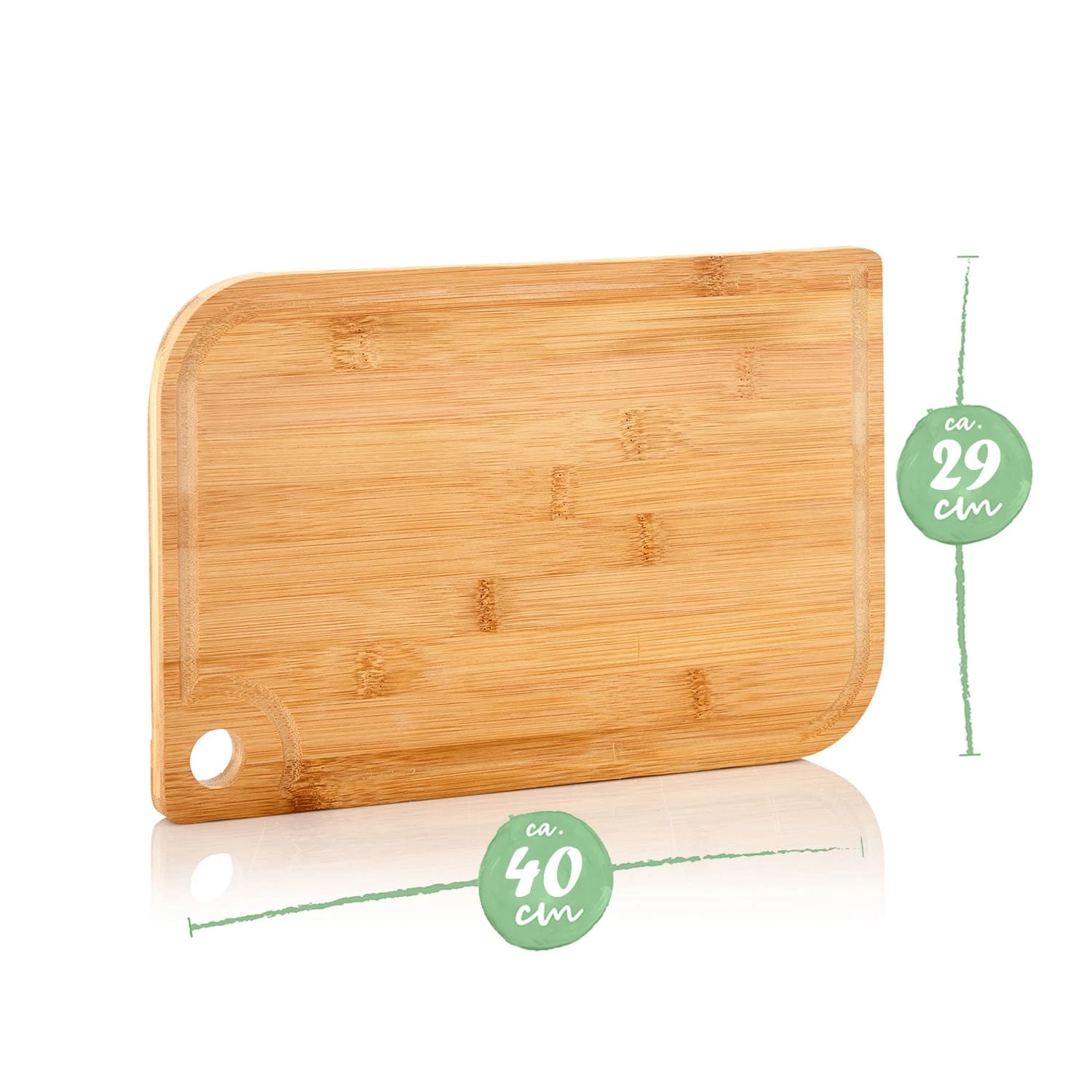 Batvik Bambus-Schneidebrett 40 X 1,5 X 29 Cm (BxHxT) Messerschonend Saftrille 9 Batvik Bambus-Schneidebrett 40 X 1,5 X 29 Cm (BxHxT) Messerschonend Saftrille – Bild 7