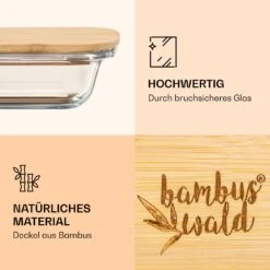 Aufschnittbox Mit Deckel 1,6 Liter 2er Set Glas Bambus Hitzebeständig 10 Aufschnittbox Mit Deckel 1,6 Liter 2er Set Glas Bambus Hitzebeständig -Klarstein Verkaufsgeschäft 10038231 de 0003 logo