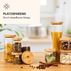 Stapelglas Mit Bambusdeckel 1700 Ml Stapelbar Luftdicht -Klarstein Verkaufsgeschäft 10038240 de 0003 logo