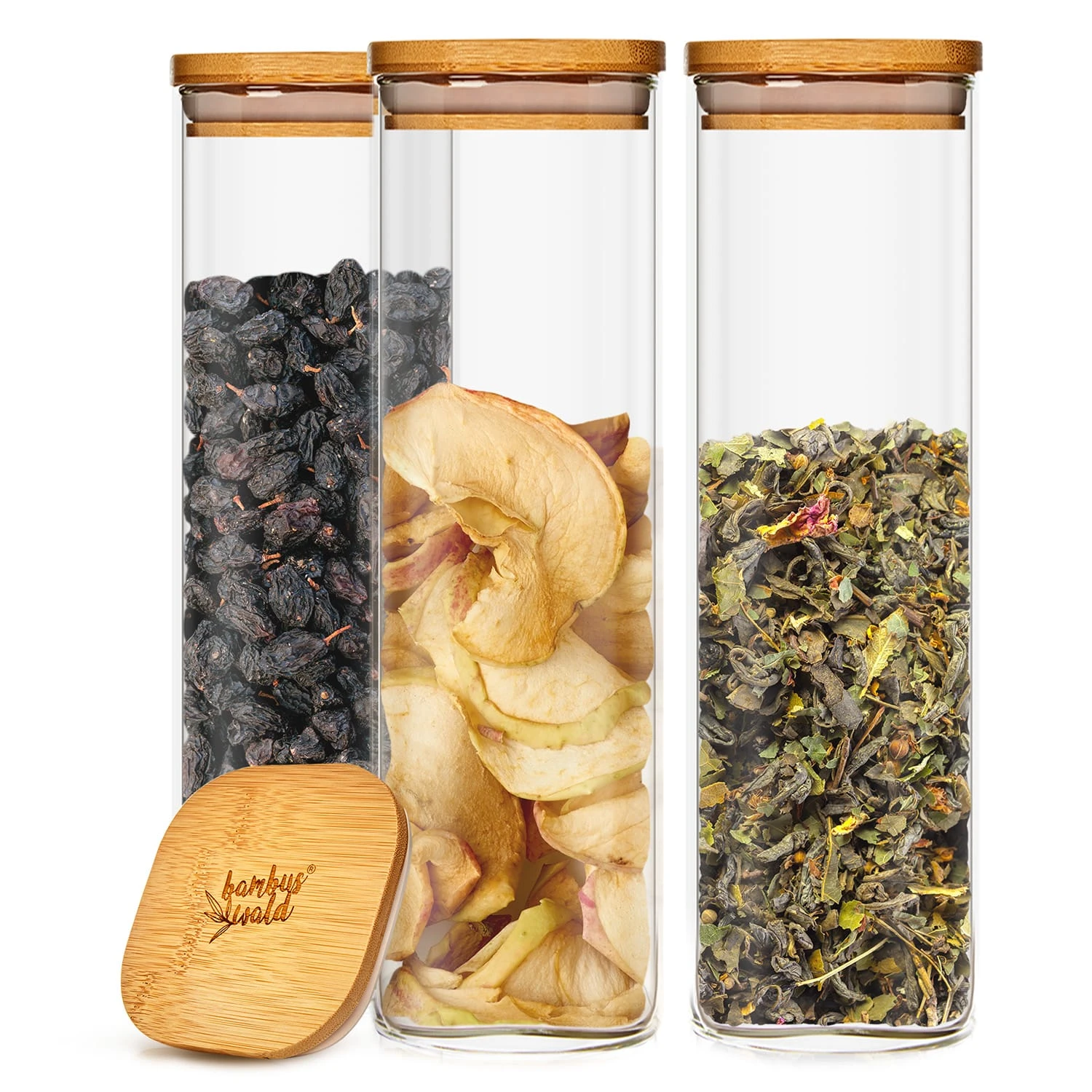 Eckiges Glas Mit Bambusdeckel Luftdicht Mit Silikonring 10x25x10 Cm 3x 2000 Ml 3 Eckiges Glas Mit Bambusdeckel Luftdicht Mit Silikonring 10x25x10 Cm 3x 2000 Ml