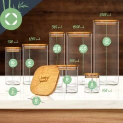 Eckiges Glas Mit Bambusdeckel Luftdicht Mit Silikonring 10x25x10 Cm 3x 2000 Ml 17 Eckiges Glas Mit Bambusdeckel Luftdicht Mit Silikonring 10x25x10 Cm 3x 2000 Ml -Klarstein Verkaufsgeschäft 10038255 yy 0008 logo