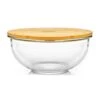 Glasschüssel 2200 Ml Bambusdeckel Verschließbar BPA-frei Größe L