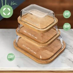 Glas-Butterdose Bambusboden Luftdicht Spülmaschinenfest -Klarstein Verkaufsgeschäft 10038310 yy 0006 logo