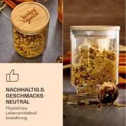 Gewürzgläser Bambusdeckel 10 Stück Je 150 Ml Luftdicht Stapelbar -Klarstein Verkaufsgeschäft 10038311 de 0007 logo