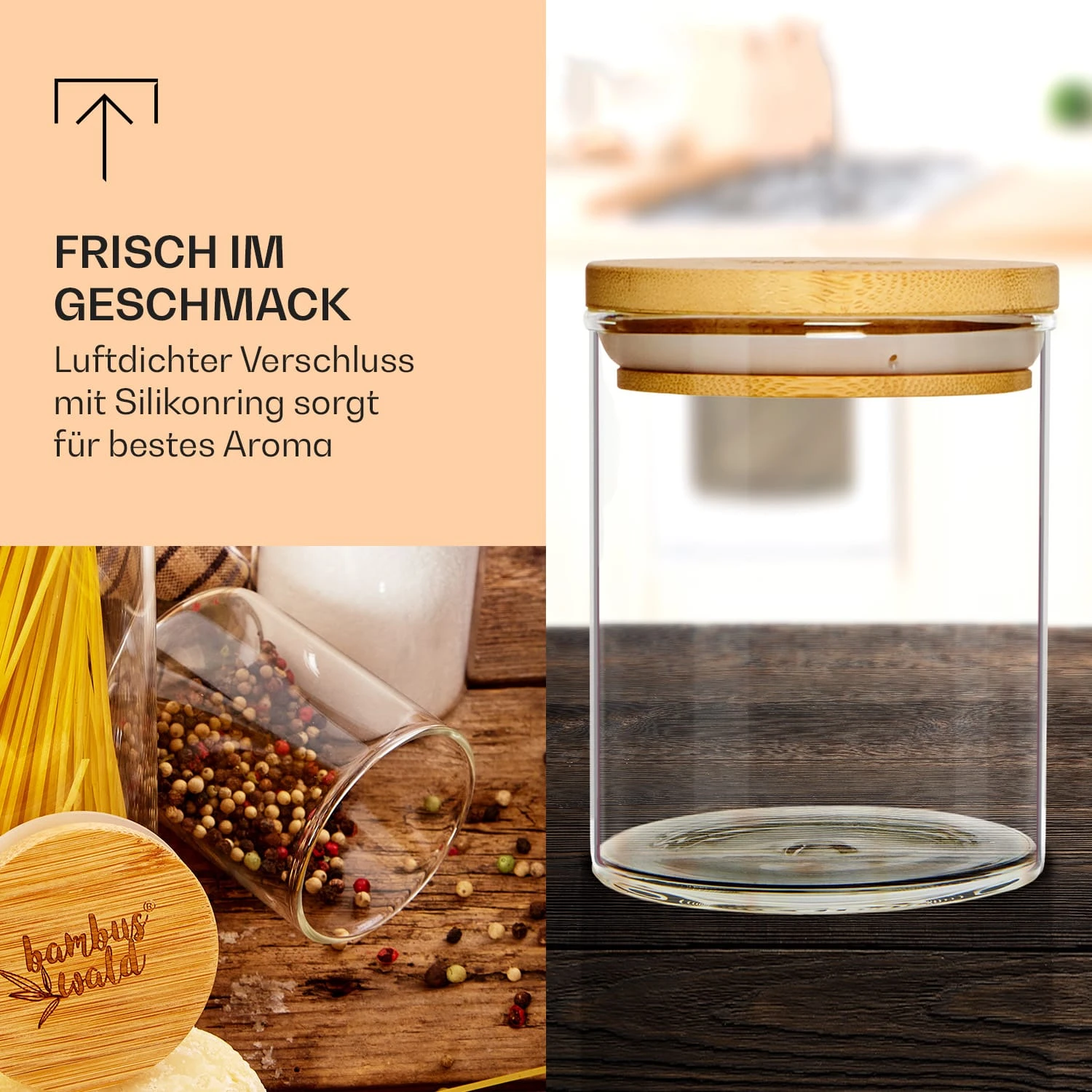 Runde Gläser Bambusdeckel 10 Stück Je 150 Ml Luftdicht 4 Runde Gläser Bambusdeckel 10 Stück Je 150 Ml Luftdicht – Bild 2