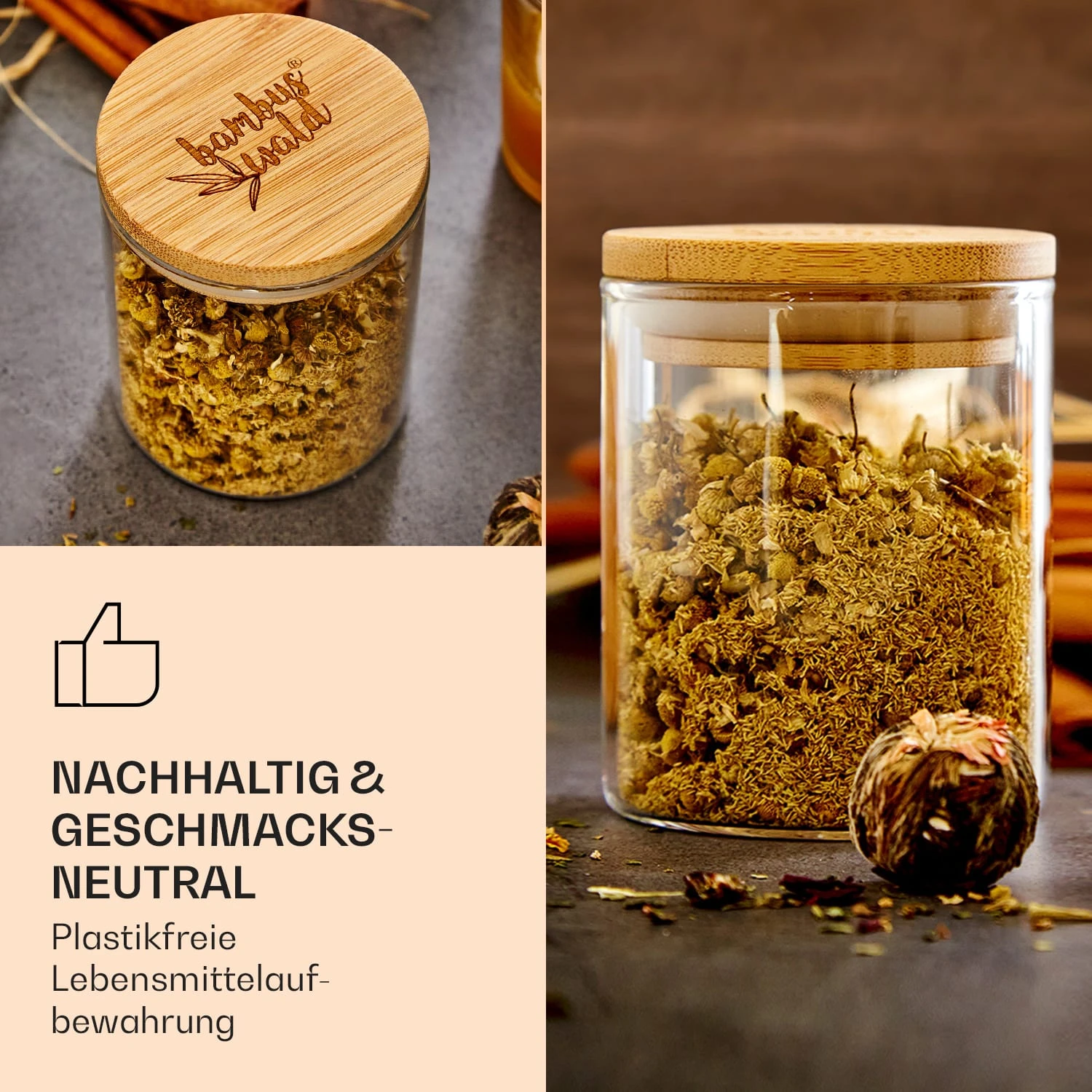 Runde Gläser Bambusdeckel 10 Stück Je 150 Ml Luftdicht 7 Runde Gläser Bambusdeckel 10 Stück Je 150 Ml Luftdicht – Bild 5