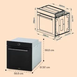 Illuminosa Smart Einbaubackofen 2800W 11 Funktionen App-Steuerung -Klarstein Verkaufsgeschäft 10038335 yy 0007 dimensions