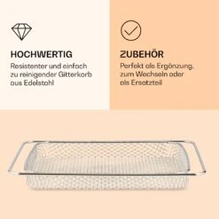 AeroVital Jumbo Heißluftfritteuse Gitterkorb Edelstahl 8 AeroVital Jumbo Heißluftfritteuse Gitterkorb Edelstahl -Klarstein Verkaufsgeschäft 10038341 de 0003 logo