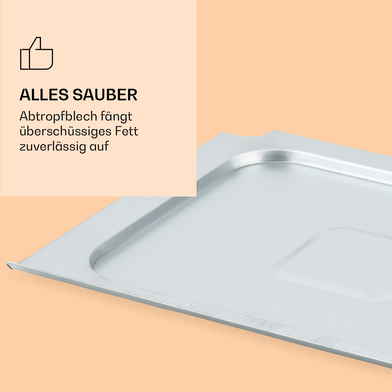 AeroVital Jumbo Heißluftfritteuse Abtropfblech Edelstahl 4 AeroVital Jumbo Heißluftfritteuse Abtropfblech Edelstahl – Bild 2